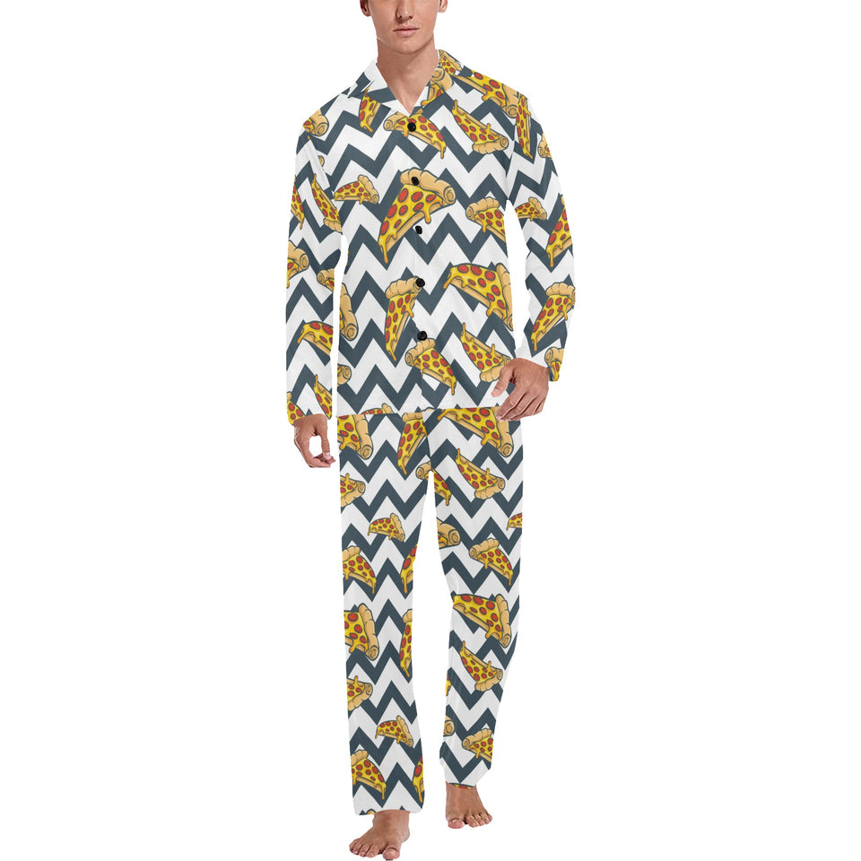 Pizza design pattern Men's Long Pajama Set