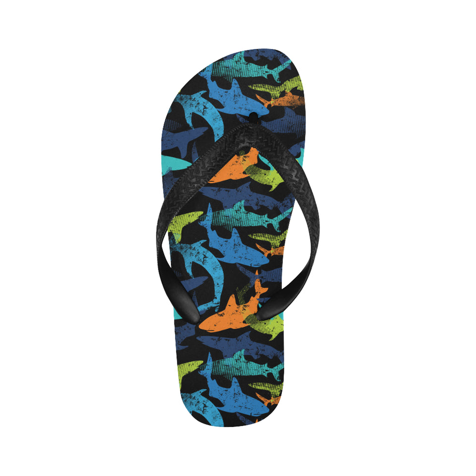 Colorful shark Unisex Flip Flops