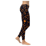 Halloween pattern Pumpkin background Women's Legging Fulfilled In US