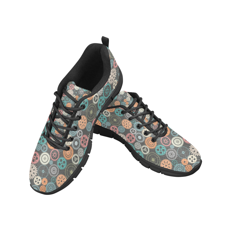 Gear Pattern Print Design 05 Men's Breathable Sneakers ( Model 055)