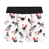 Cool rooster chicken cock floral ornament backgrou Men's All Over Print Boxer Briefs Men's Underwear