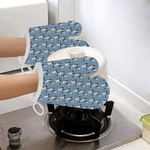 Seagull Pattern Print Design 04 Heat Resistant Oven Mitts