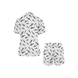 Swordfish Pattern Print Design 04 Women's V-Neck Short Pajama Set