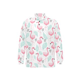Cute flamingo pattern Men's Long Sleeve Polo Shirt