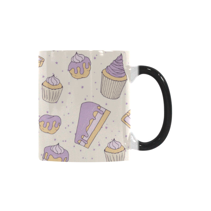 Cakes pies tarts muffins and eclairs purple bluebe Morphing Mug Heat Changing Mug