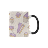 Cakes pies tarts muffins and eclairs purple bluebe Morphing Mug Heat Changing Mug