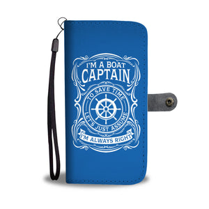 Awesome Wallet Case - I'm a Boat Captain Blue ccnc006 bt0207