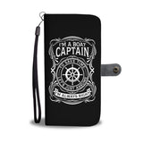 Awesome Wallet Case - I'm a Boat Captain Black ccnc006 bt0207