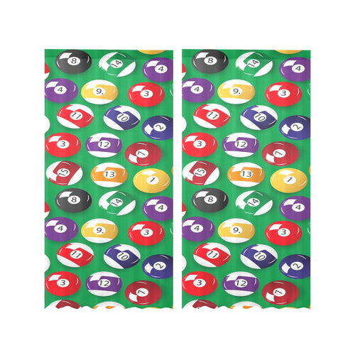Billiard Ball Pattern Print Design 02 Gauze Curtain