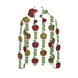 colorful apples leave zebra stripe Kids' Boys' Girls' Padded Hooded Jacket