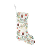 Bicycle Pattern Print Design 05 Christmas Stocking