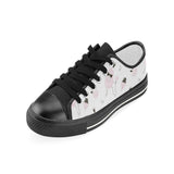 Poodle dog rose cake pattern Kids' Boys' Girls' Low Top Canvas Shoes Black
