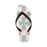 Square floral indian flower pattern Unisex Flip Flops