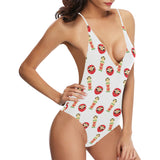 Daruma japanese wooden doll Women's One-Piece Swimsuit