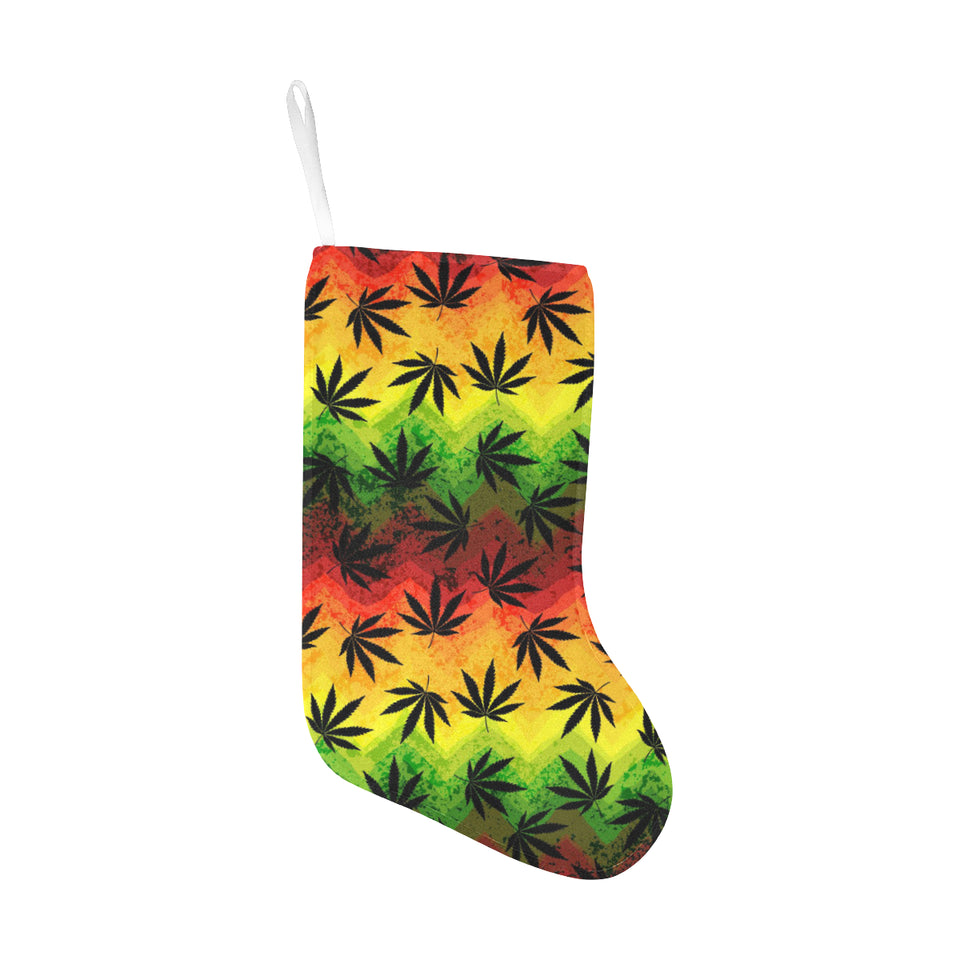 Canabis Marijuana Weed Pattern Print Design 03 Christmas Stocking