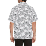 Cute french bulldog head pattern Men's All Over Print Hawaiian Shirt