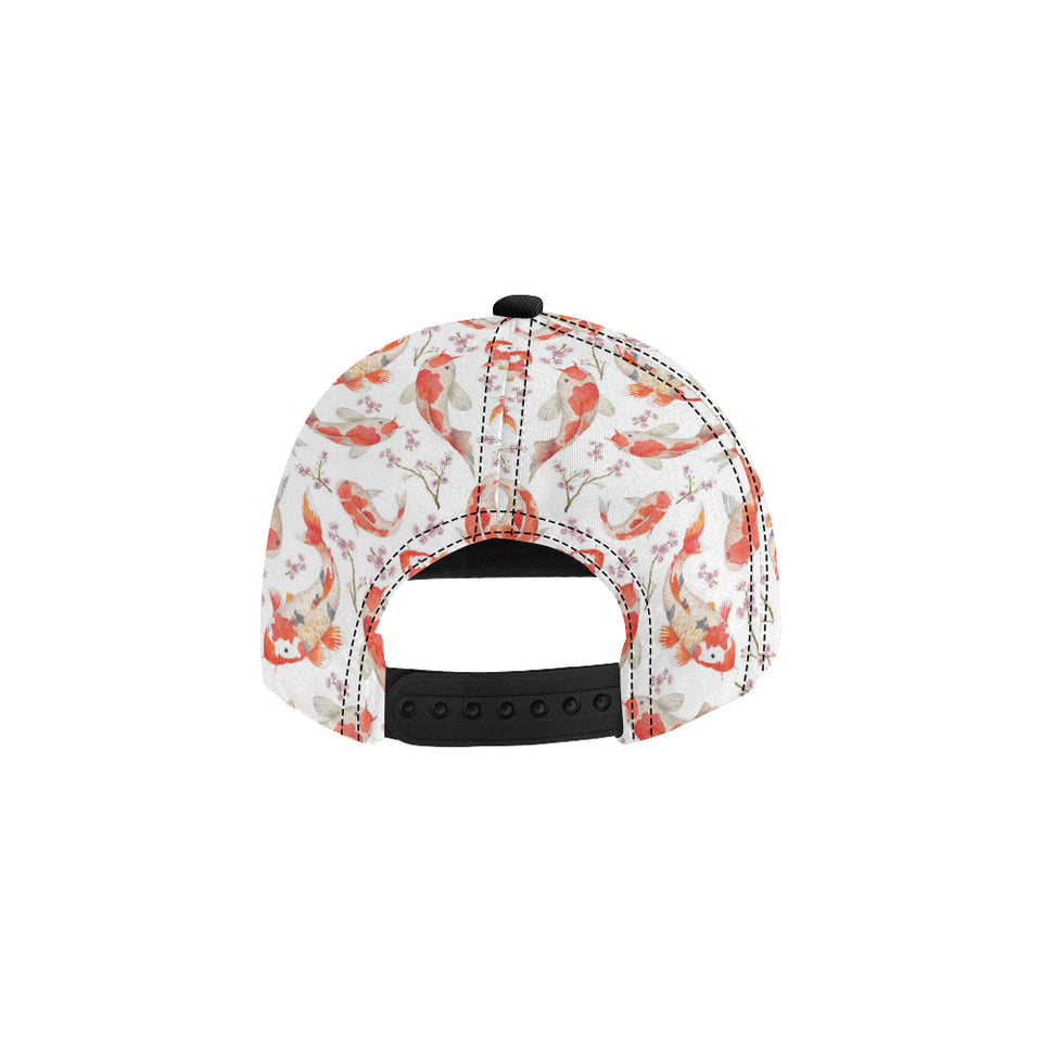 Watercolor Koi Fish Carp Fish pattern All Over Print Snapback Cap