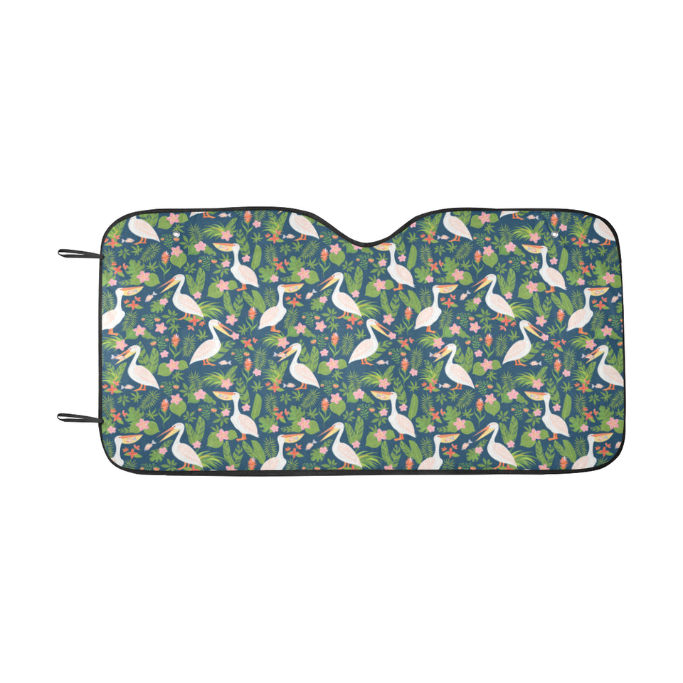 Pelican Pattern Print Design 05 Car Sun Shade
