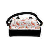Watercolor fancy carp pattern Shoulder Handbag