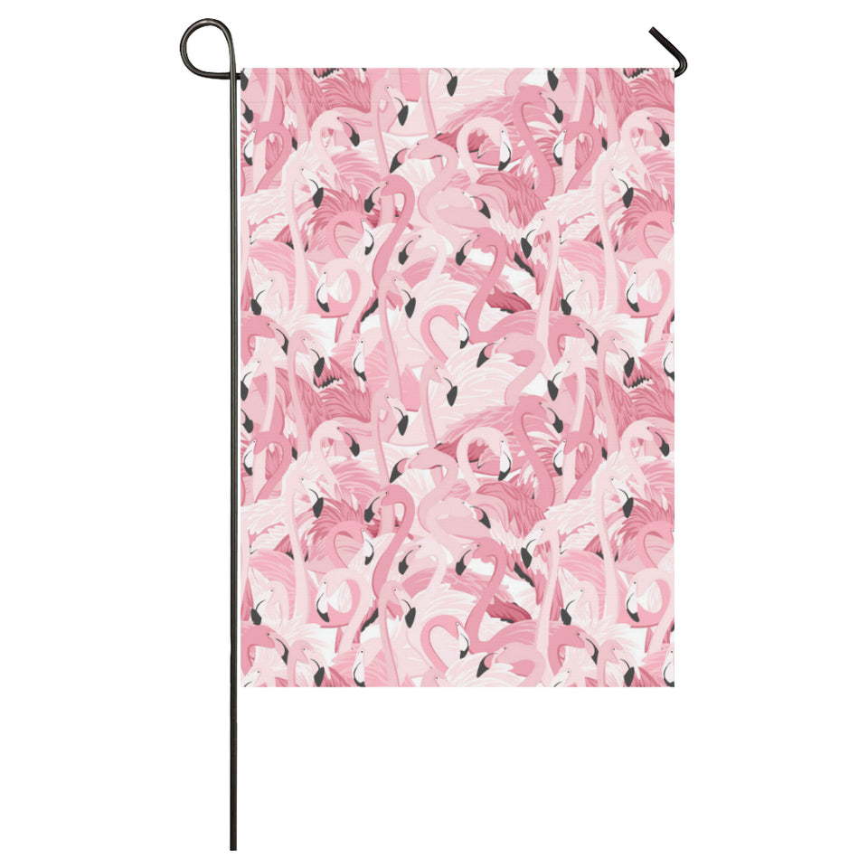 Pink flamingos pattern background House Flag Garden Flag