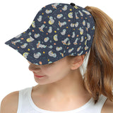 Cute sloth astronaut star planet rocket pattern All Over Print Snapback Cap