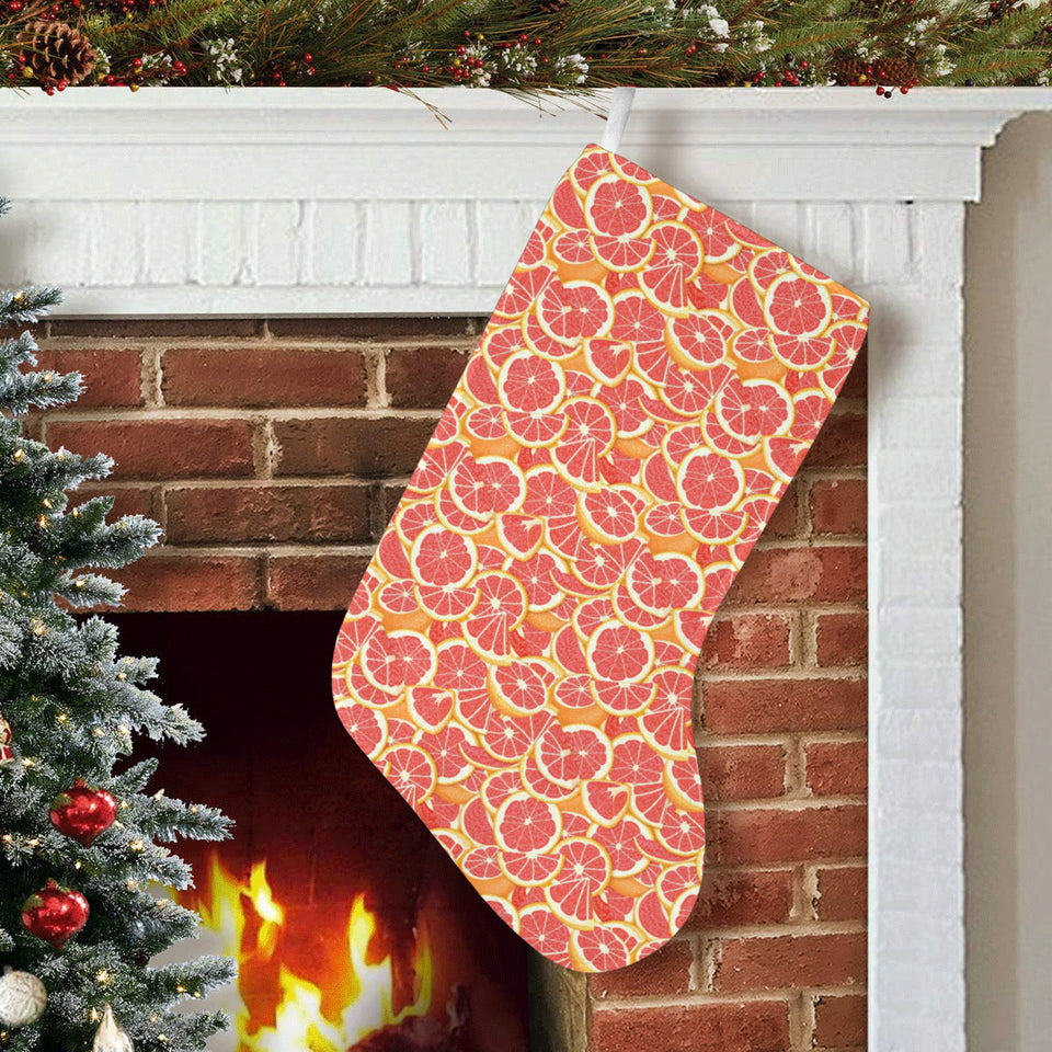 Tropical grapefruit pattern Christmas Stocking