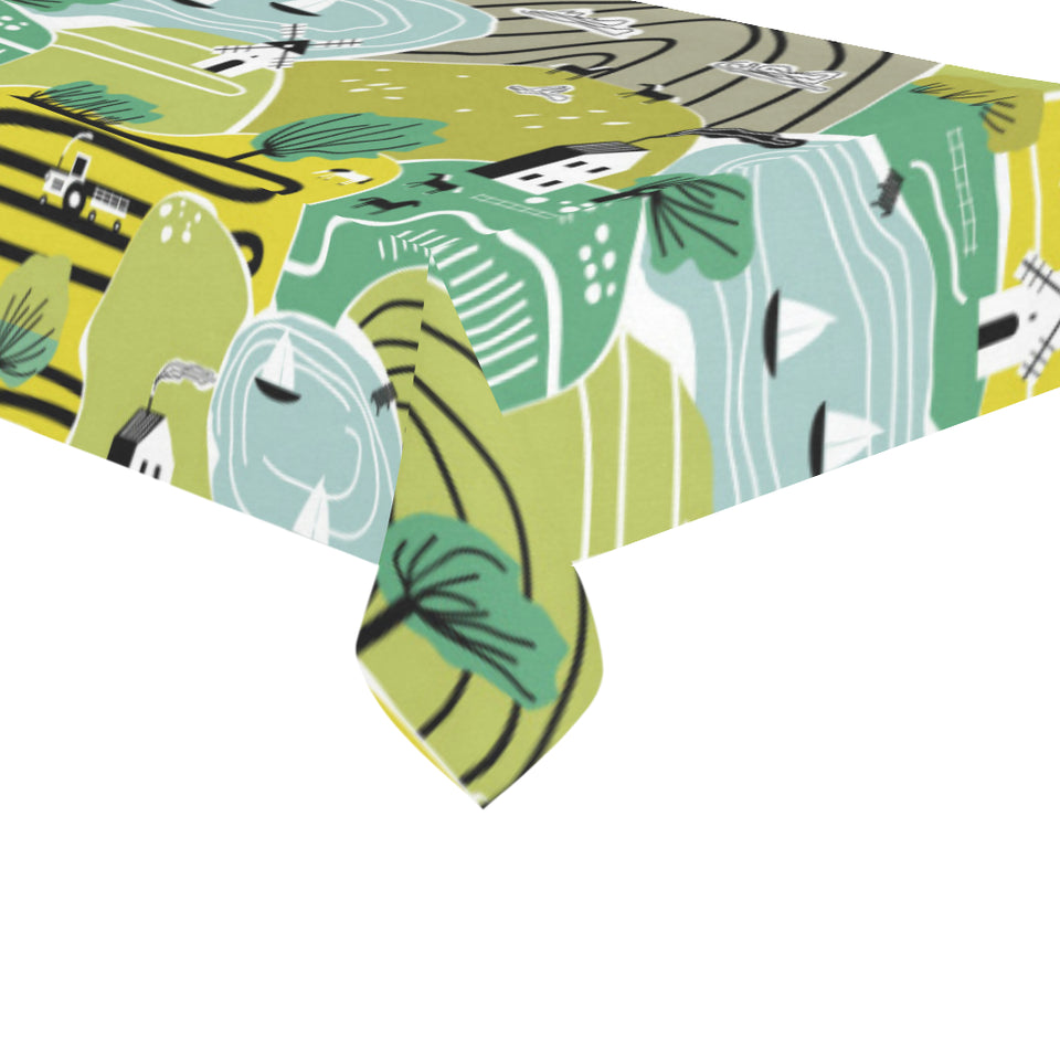 Hand drawn windmill pattern Tablecloth