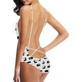 Goat ram pattern Women's One-Piece Swimsuit