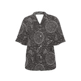 Pizza pattern Women's All Over Print Hawaiian Shirt