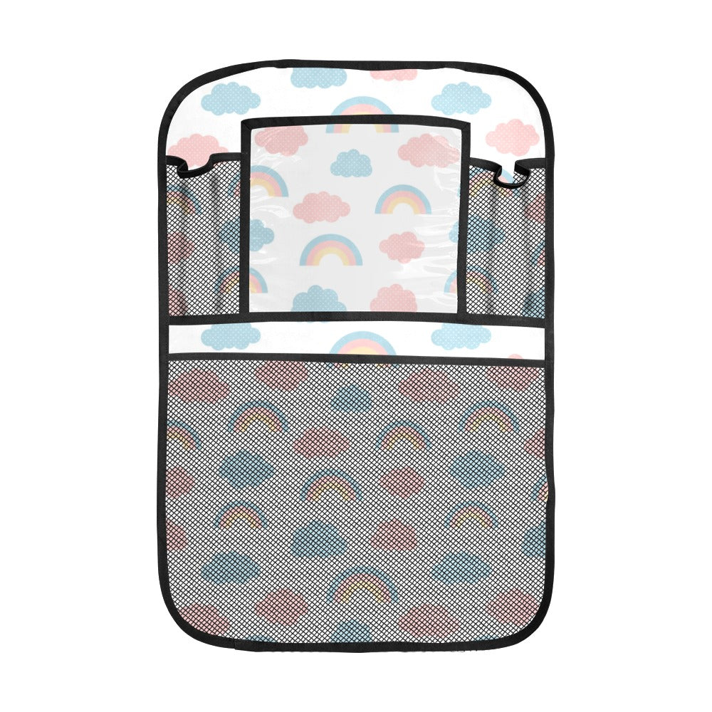 Cute rainbow clound pattern Car Seat Back Organizer