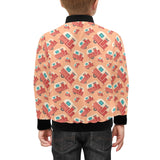 Camper Van Pattern Print Design 03 Kids' Boys' Girls' Bomber Jacket