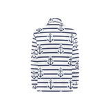 Anchor rope nautical pattern Women's Long Sleeve Polo Shirt