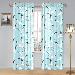 Seagull Pattern Print Design 01 Gauze Curtain