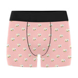 Cute hamster cheese pattern pink background Men's All Over Print Boxer Briefs Men's Underwear