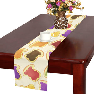 Bread Toast Pattern Print Design 02 Table Runner