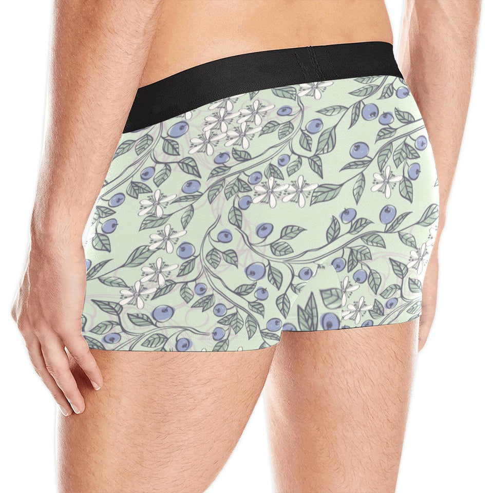 hand drawn blueberry pattern Men's All Over Print Boxer Briefs Men's Underwear