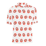 Daruma japanese wooden doll pattern Men's All Over Print Polo Shirt