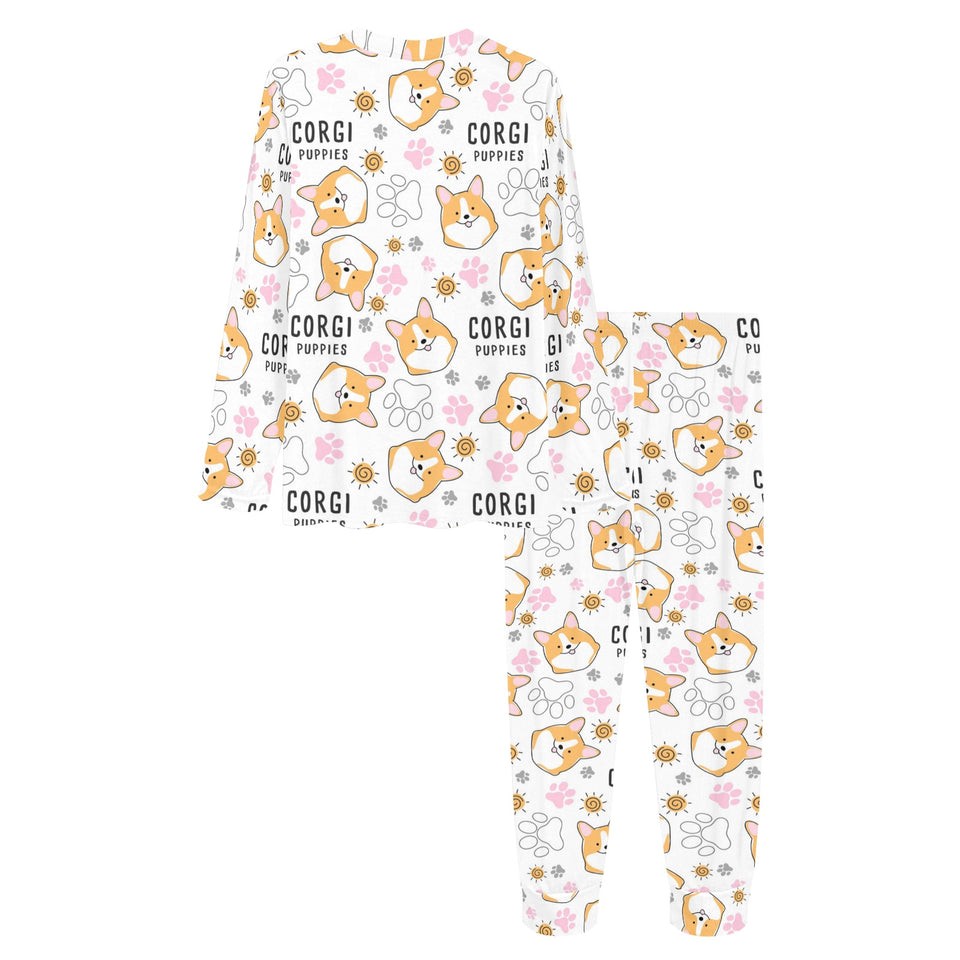 Corgi Dog Pattern Women's All Over Print Pajama Set