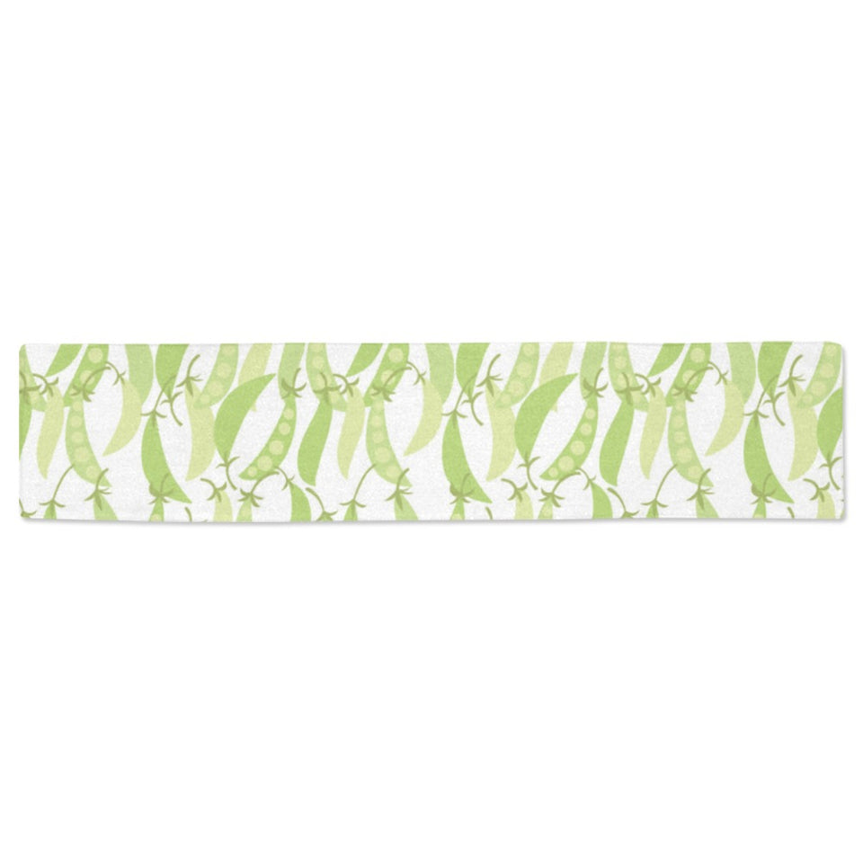 Green Peas Pattern Print Design 03 Table Runner
