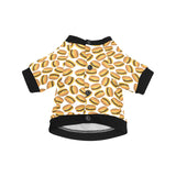 Hamburger Pattern Print Design 03 All Over Print Pet Dog Round Neck Fuzzy Shirt
