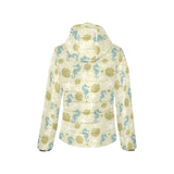 Seahorse shell starfish pattern background Women's Padded Hooded Jacket