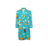 Hot Air Balloon Sky Pattern Men's Long Sleeve Belted Night Robe