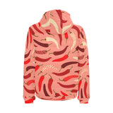 Beautiful Chili peppers pattern Men's Padded Hooded Jacket