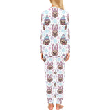 Cute pug hat rabbit costume pattern Women's All Over Print Pajama Set