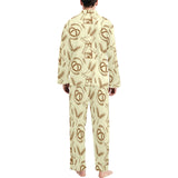 Windmill Wheat pattern Men's Long Pajama Set
