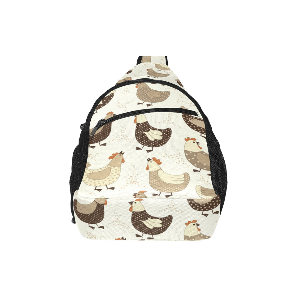 Cute rooster chicken cock All Over Print Chest Bag