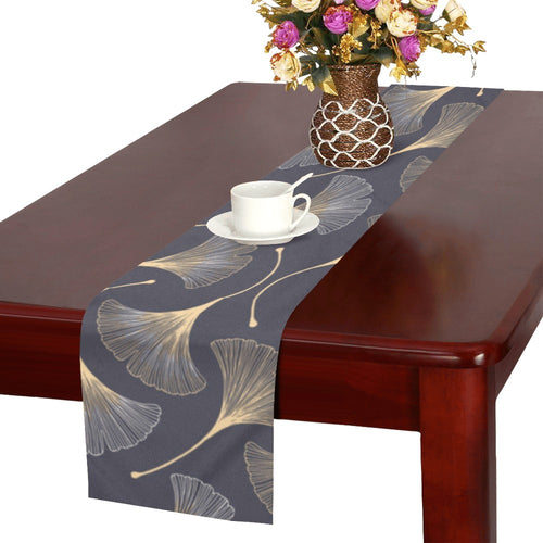 Gold ginkgo leaves Table Runner
