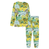 Hand drawn windmill pattern Women's All Over Print Pajama Set