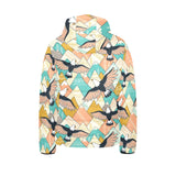 Eagle Pattern Print Design 02 Kids' Boys' Girls' Padded Hooded Jacket
