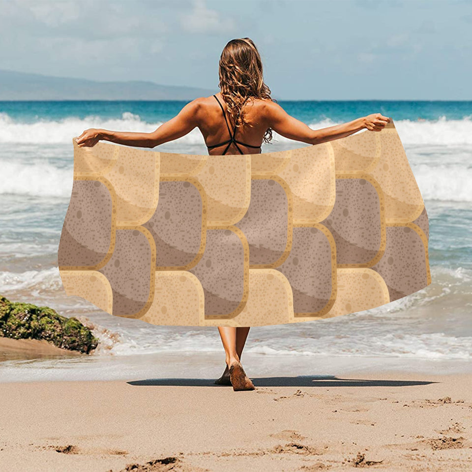 Bread Toast Pattern Print Design 04 Beach Towel